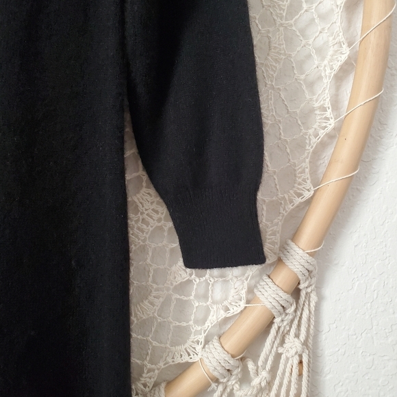 Autumn Cashmere 100% Pure Cashmere Swing Dress Minimalist Black Size S - Picture 7 of 9